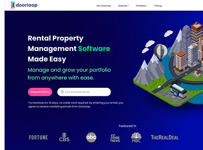 Doorloop redesign landing page ui ux