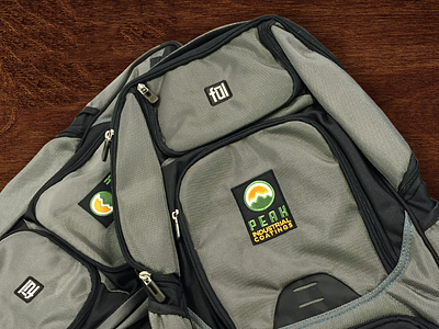 Peak Industrial Coatings - Employee Backpacks. backpack branding identity industrial packaging