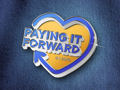 Paying It Forward Lapel Pin badge brand branding icon lapel logo patch pin