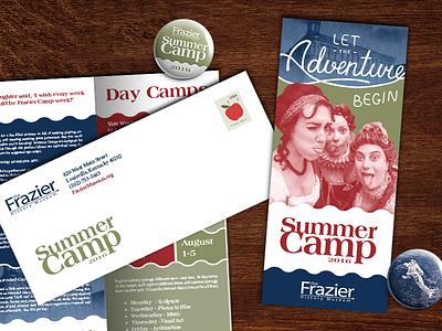 Let the adventure begin! branding brochure camp cute direct mail identity mail museum print