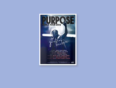 Justin Bieber Concert Poster design event events graphic design mockup music pop poster posters