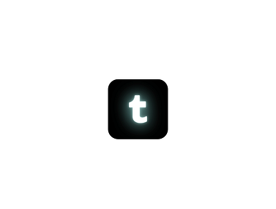 Tumblr Neon Glow Icon contest design event graphic design icon logo ui
