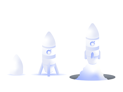 Rocket gradient illustration illustrator cc rocket space startup