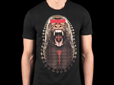 Alfa Baboon amazon baboon fashion monkey monkey king textile tshirt tshirt art tshirtdesign