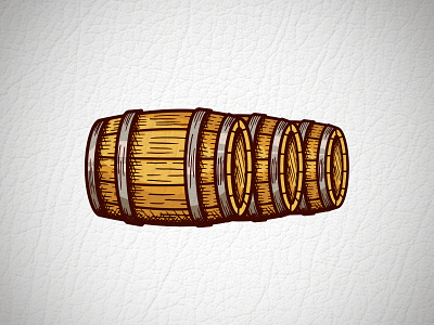 Barrel barrels hand draw sketch vintage