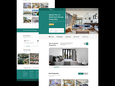 Real Estate Website Template real estate landing page real estate ui ux design real estate web design real estate website template real estate website ui ux design ui design ui ux design ux design web design