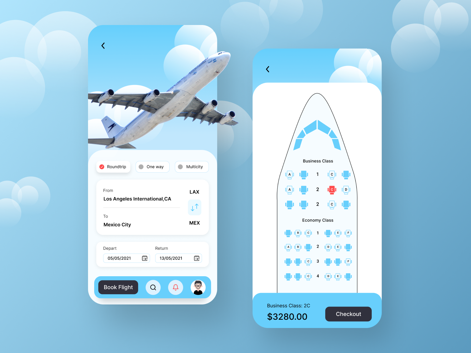 Flight Booking App - UI UX Design by Aman Ullah on Dribbble