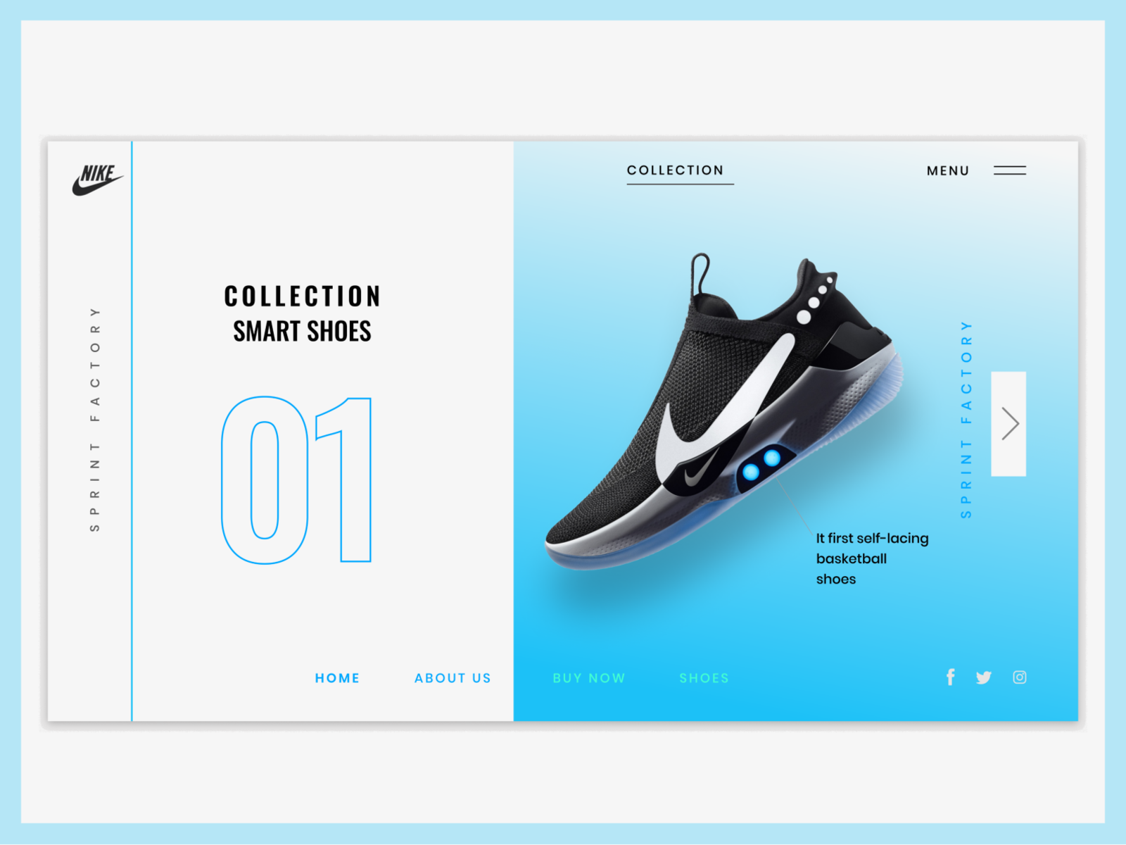 Nike Adapt BB Landing Page by Aman Ullah on Dribbble