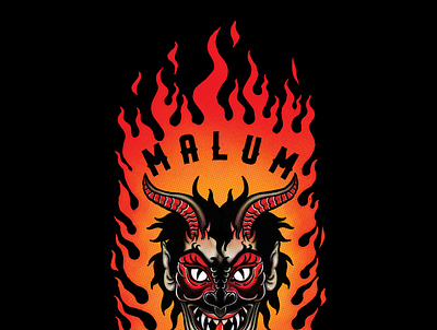 Malum / Chilli Hot Sauce design illustration packaging