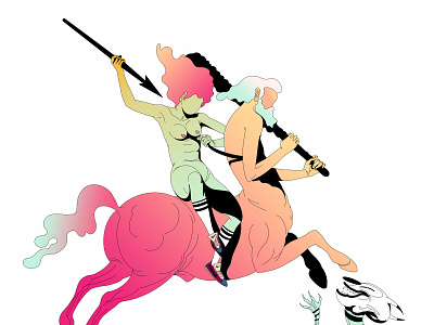 Work in progress art artwork centaur character design drawing flat handmade illustraion illustration illustrator minimal