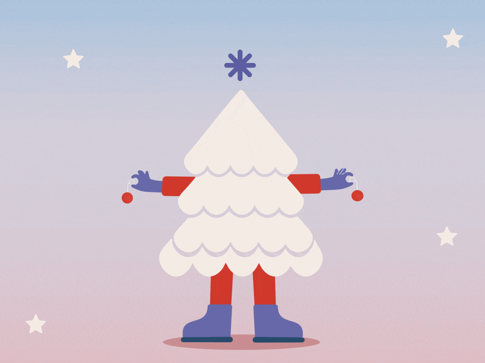 Santa Tree animation christmas design illustration motion graphics
