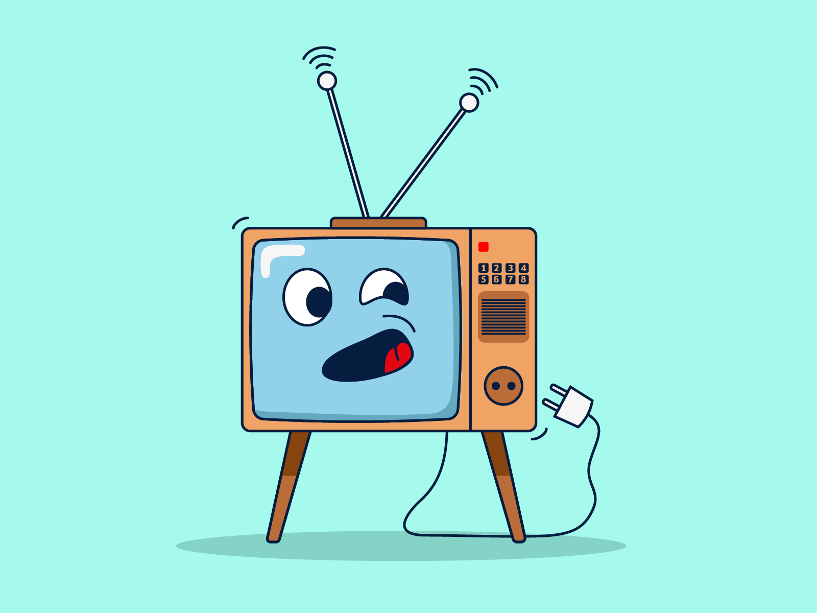 The old TV still works by Arthur Id on Dribbble