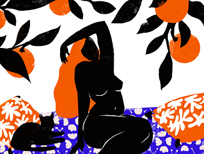 The Orange Woman beauty design feminine illustration matisse orange oranges patterns photoshop poetry woman