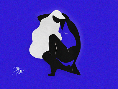 Hommage à Matisse beauty blue design feminine illustration matisse photoshop poetry woman