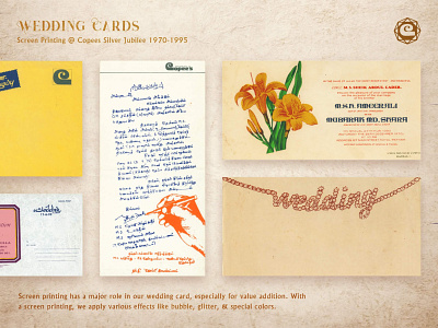 Wedding Cards - 1970s Screen Printing works copees siver jubilee creative handprinting screen printing works screenprinting wedding cards works from 1970