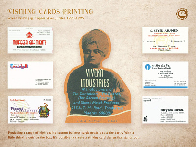 Visiting Cards - 1970s Screen Printing works