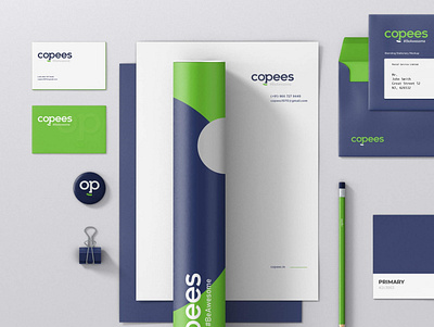 Copees Logo - Creative Studio - Chennai - Stationery Branding 01 branding minimalism stationary