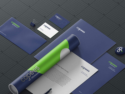 Copees Logo - Creative Studio - Chennai - Stationery Branding 02 branding minimalism stationary