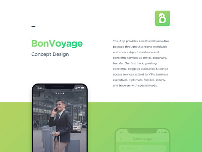 BonVoyage App Logo and Mockup - Airport Assistance | Branding branding iconic logo minimal
