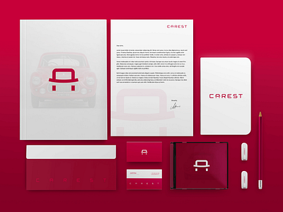 Complete Stationery Branding for CAREST - A Car Trading Company