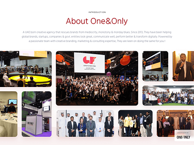 About One&Only - Moodboard - Creative Agency | Website UI/UX uiux case study