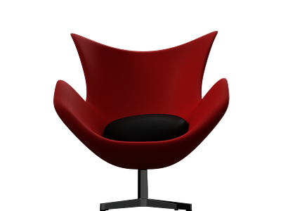 Egg Chair (Red-Black) 3d autodesk chair concept design egg first design fusion360 ikbal industrial design pillow product design red