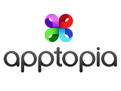 Apptopia Logo illustration lettering logo