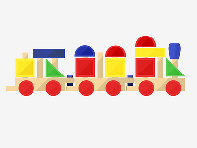 Toy Train illustration sketch toy trains