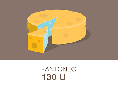 Cheese Pantone cheese colour flat icon iconography pantone vector