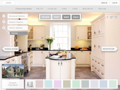 Interior Customization Tool customize flat home house interface interior interior design new build ui ux white wireframe