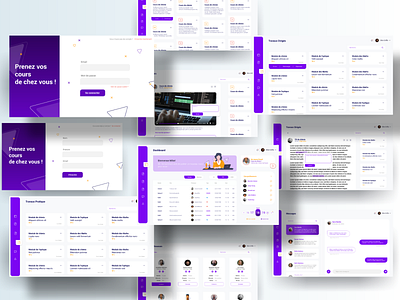 Full school courses app chat dashboard design e learning elearning illustration learning live management school school app schools ui uidesign ux ux design uxdesign
