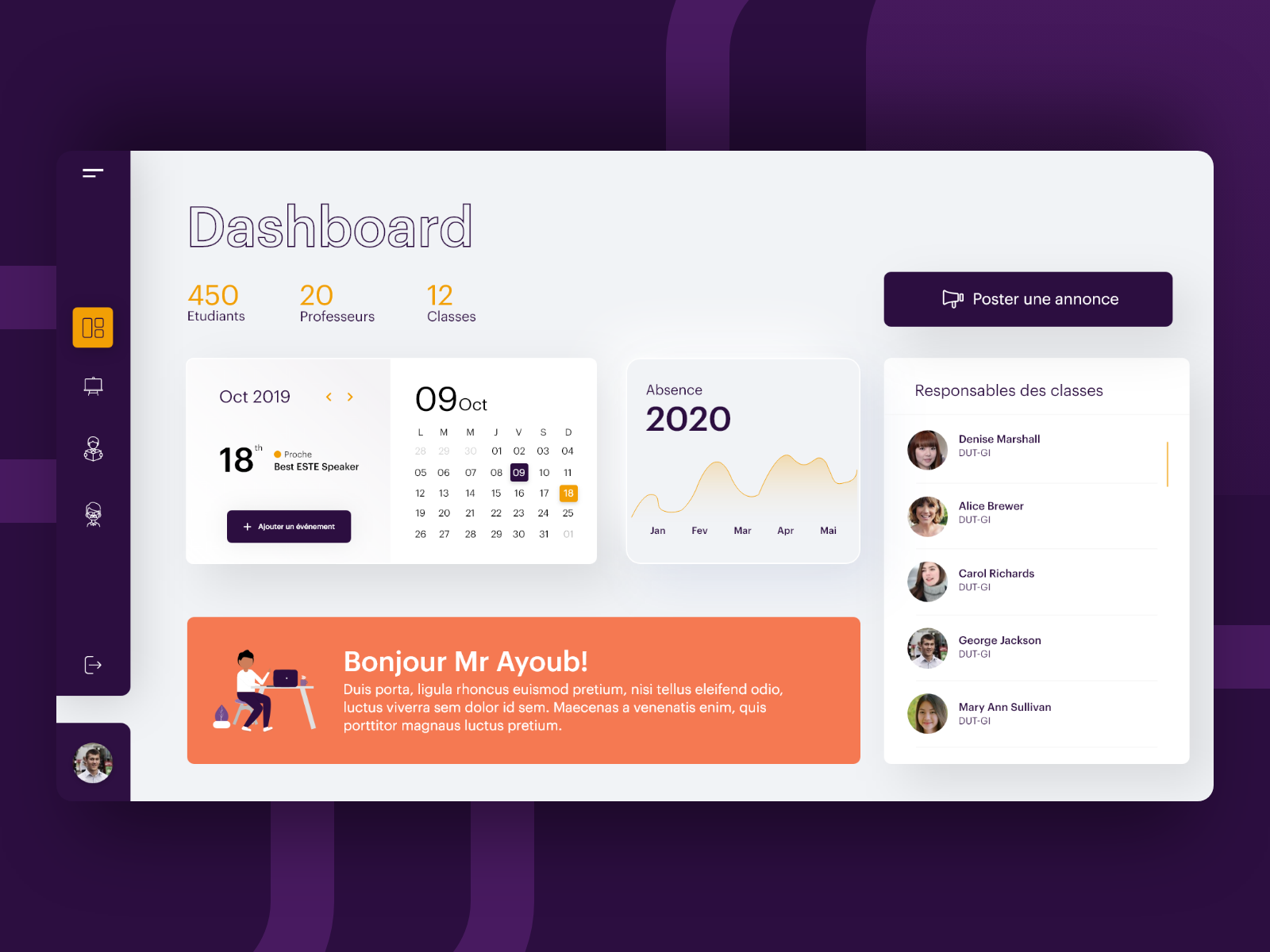 Student dashboard. Student dashboard