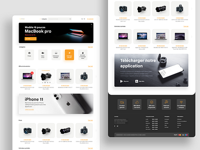 ecommerce website for an electronics store