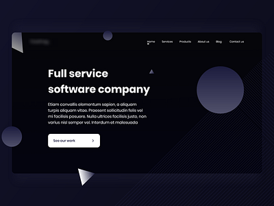 Home page for an it company