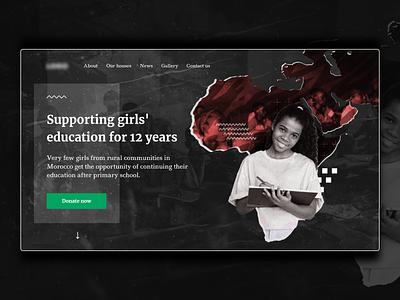 Hero section for an NGO organisation app design clean design hero section home homepage landing page ngo non profit non profit nonprofit ui ui ux ui design uidesign uiux ux web web design website