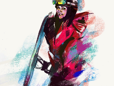 Snowboarding Sketch procreate sketch snowboard