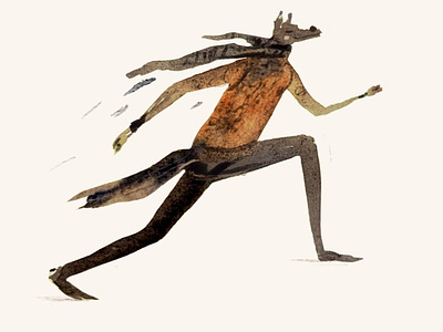 Run,Wolf, Run! animals cartoon character children book illustration procreate running watercolor wolf