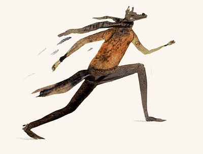 Run,Wolf, Run! animals cartoon character children book illustration procreate running watercolor wolf