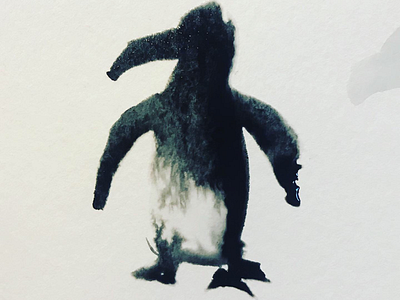 Ink Penguin Illustration