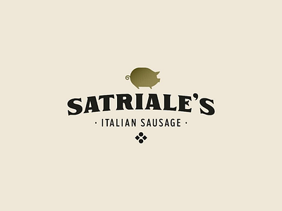 Satriale's Logo badge gangster geometric italian logo pig pork the sopranos typography vector