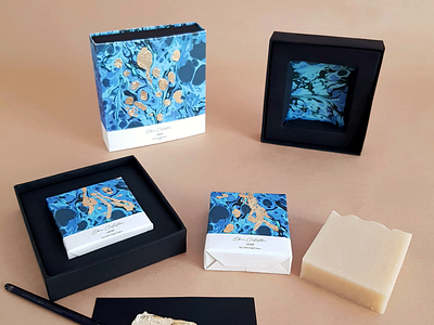 Ebru Art Package Design Handcraft ebruart goldleaf handcraft handmade package packaging