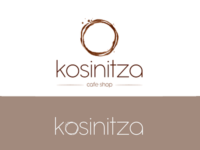 Kosinitza Logo adobe brown cafe cafe logo coffe coffee design flat logo logo design logodesign logos logotype love vector