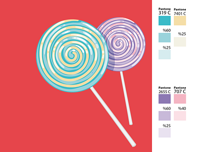 Candy Pantone adobe ai candy color color palette colorful colors colours design flat illustration illustrator pantone summer summertime sweet vector