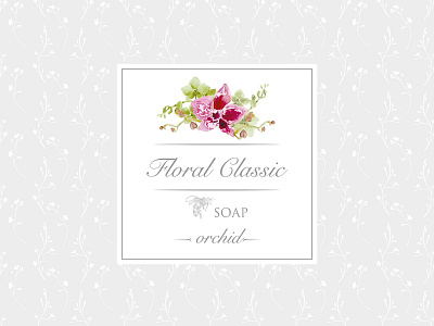 Soap Sticker Orchid adobe artist boxing branding color design flat flower flowers illustration label labels orchid packing packing design soap summer summertime vector watercolor