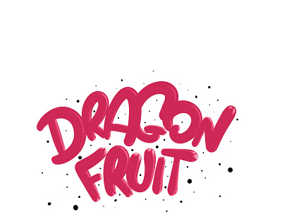 Dragon fruit branding custom brushes design dragonfruit fruits lettering logo marble pink playful procreate typeface typography