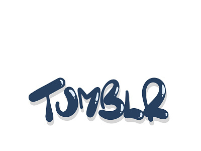 Tumblr 3d blue branding bubble custom brushes design graphic design illustration lettering logo newlogo playful procreate redesign tumblr typeface