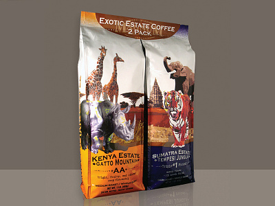 Magnum Estate Coffee Packaging coffee illustration layout packaging