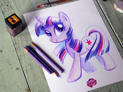 My Little Pony Sketch Plate cartooning design drawing illustration pencil sketch
