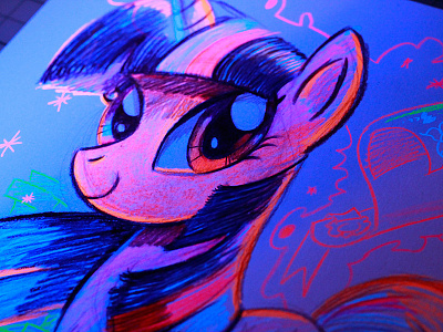 Black Light My Little Pony Sketch