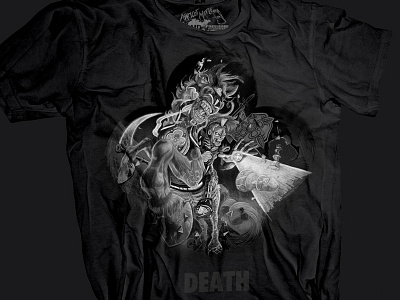 Death Tarot Card Tee Shirt death design illustration skulls t shirt tarot tee
